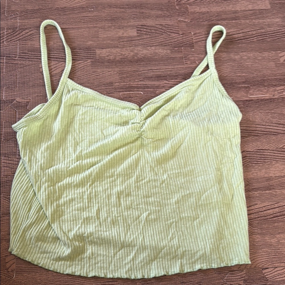 PACSUN LIME GREEN RIBBED TANK TOP SIZE LARGE